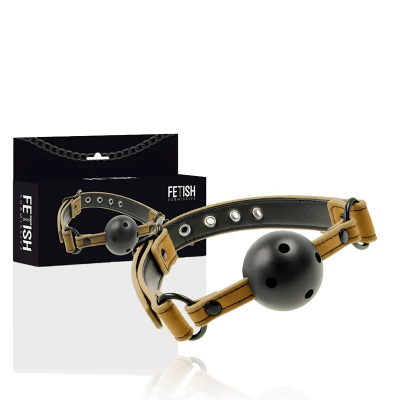 Gag Bdsm Cuir Vegan Respirant
