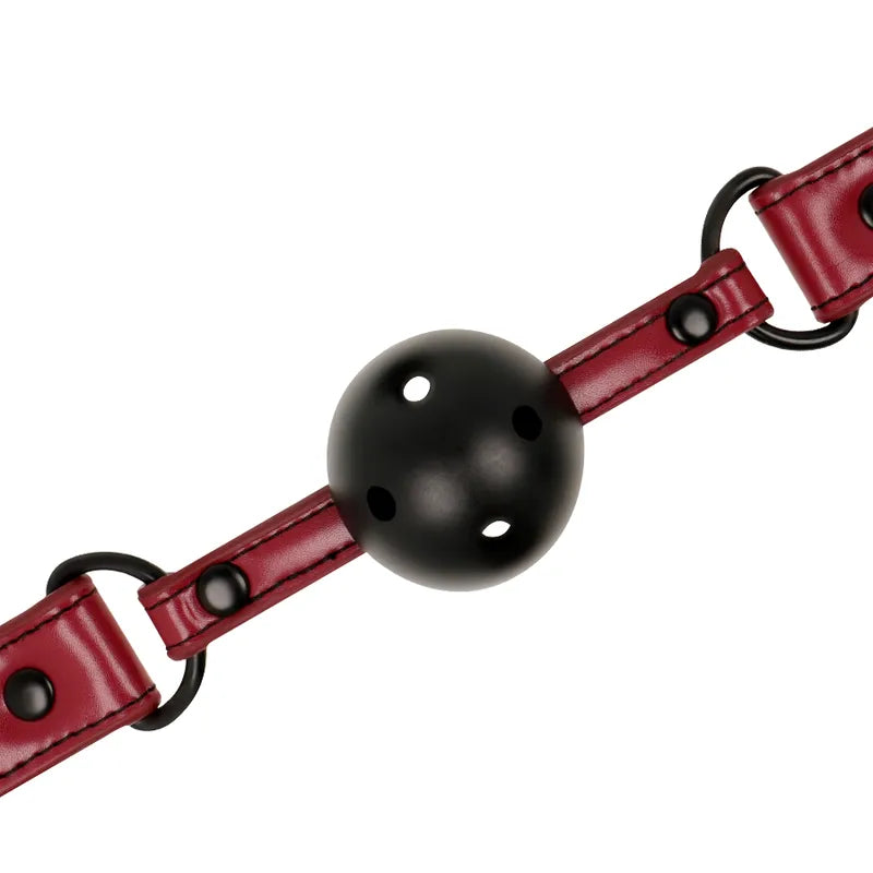 Gag Bdsm En Cuir Vegan Ajustable