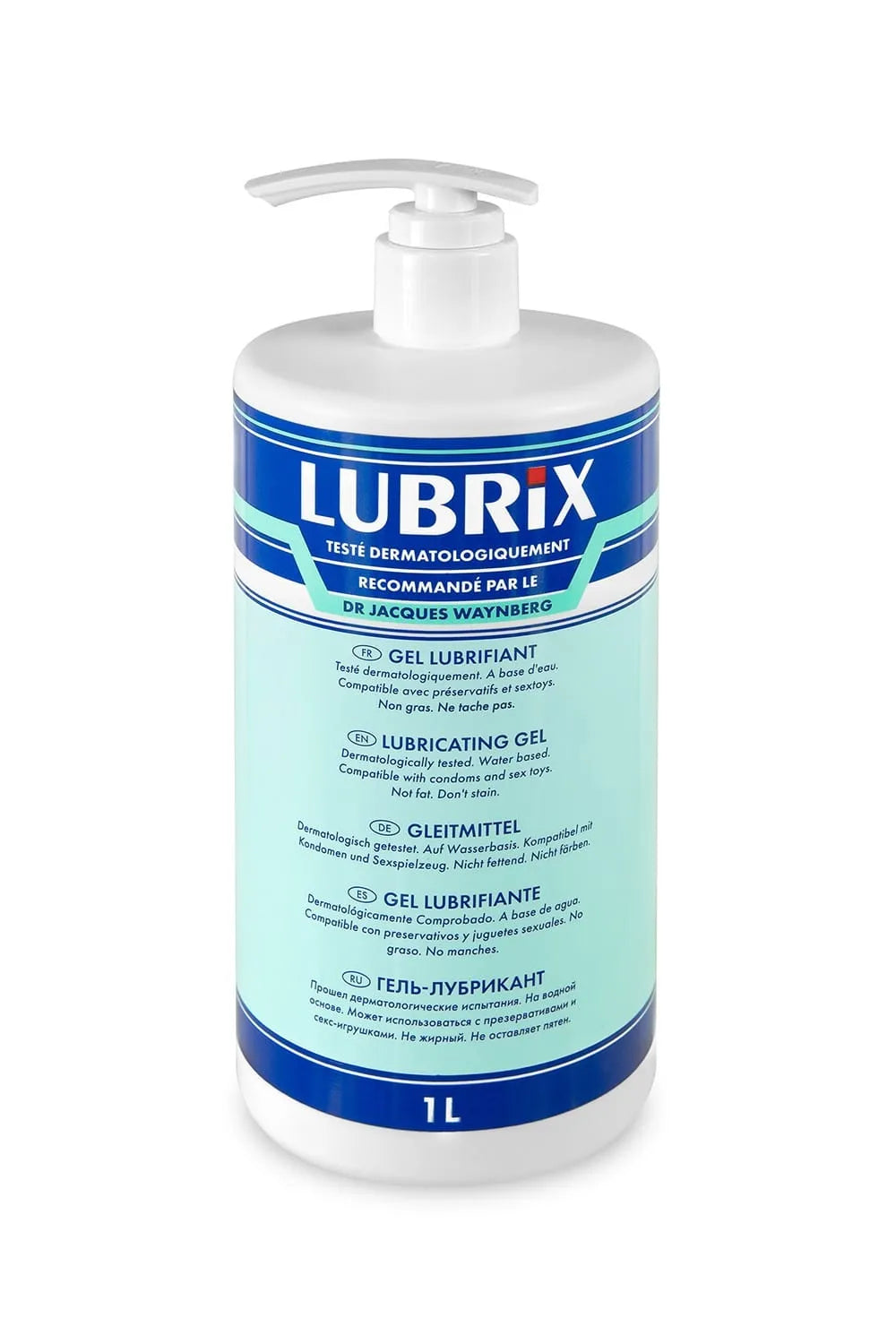 Gel Lubrifiant À Base D'Eau 1 Litre Compatible Préservatifs