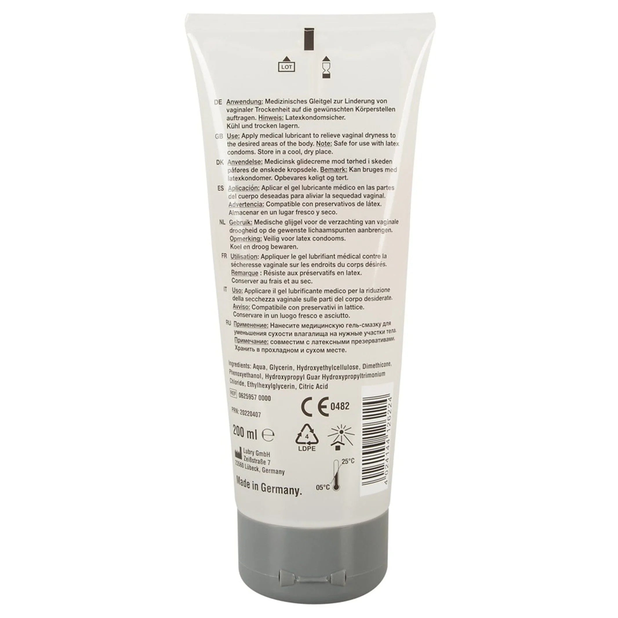 Gel Lubrifiant Végétalien À Base D'Eau Et Silicone