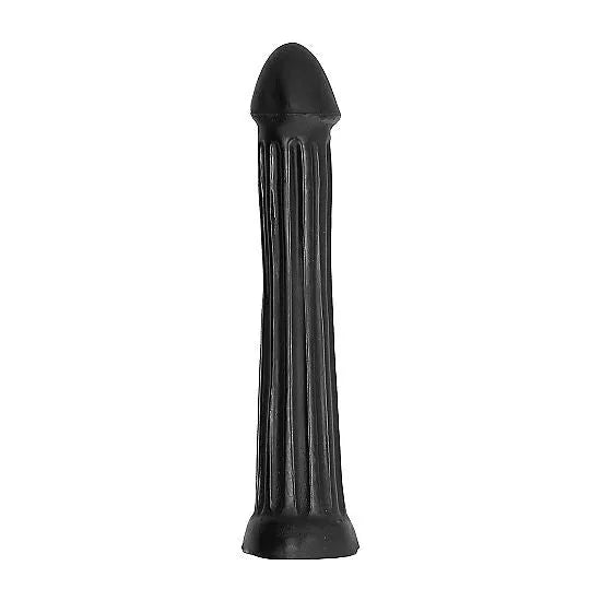 Gode All Black Rainuré Résistant Bougies