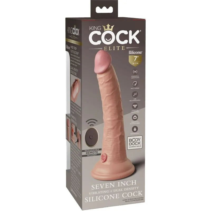 Gode En Silicone Double Densité Vibrant 21 Cm