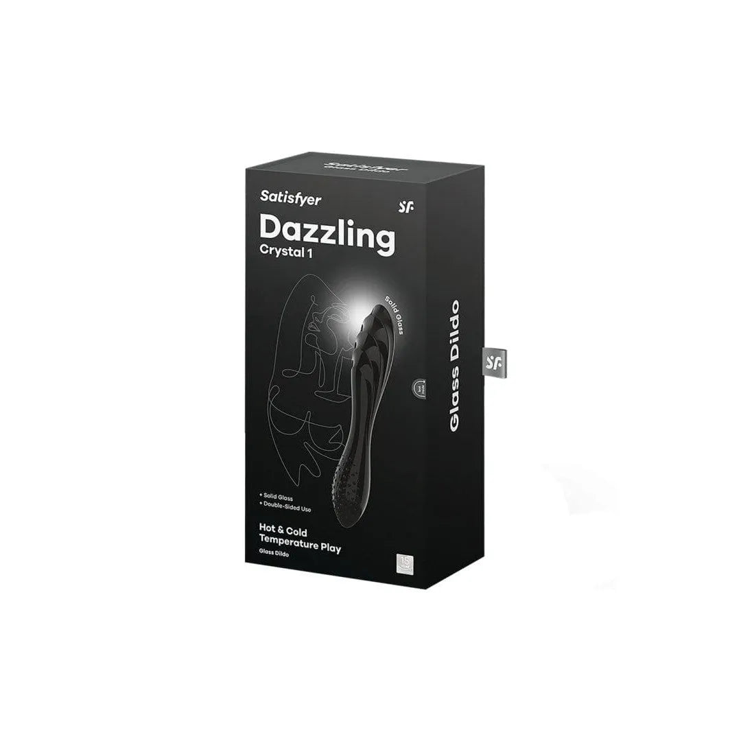 Gode En Verre Borosilicaté Noir Pour Stimulation G-Spot