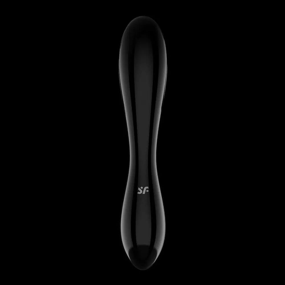 Gode En Verre Borosilicaté Noir Pour Stimulation G-Spot