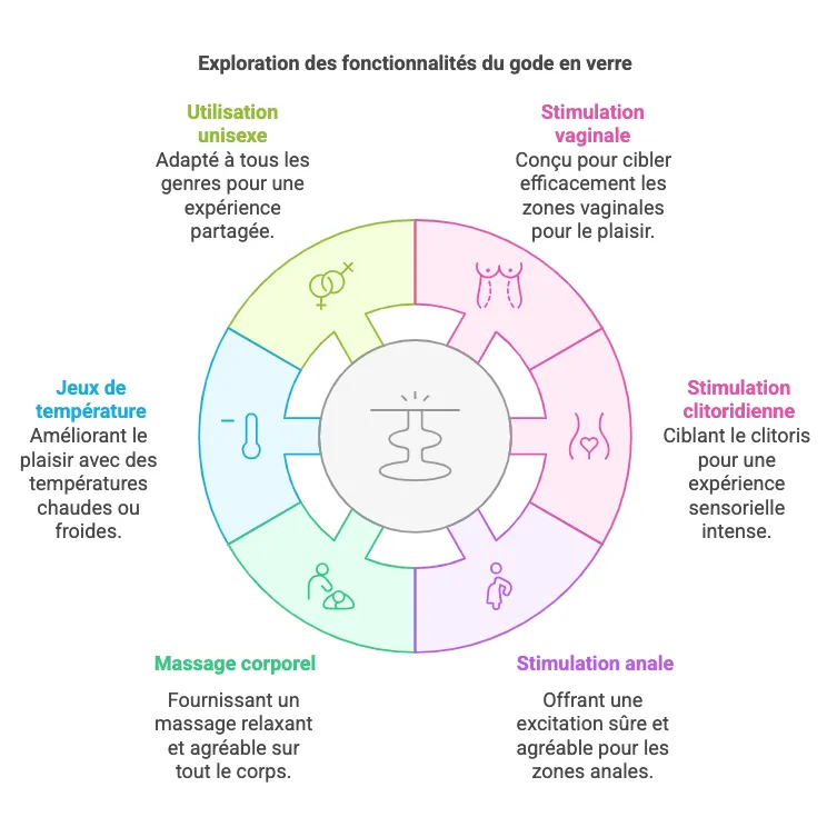 Gode En Verre Borosilicaté Polyvalent Pour Stimulation Unisexe