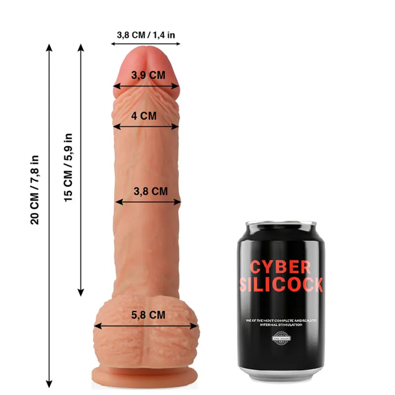 Gode Réaliste Cybersilicium Avec Ventouse