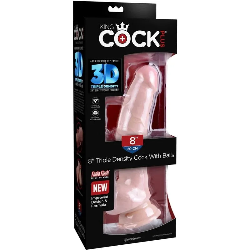 Gode Réaliste Triple Densité Ventouse 24,6 Cm