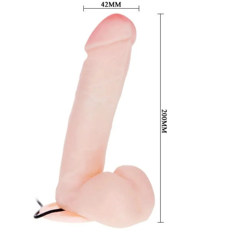 Gode Réaliste Vibrant Ventouse Tpr