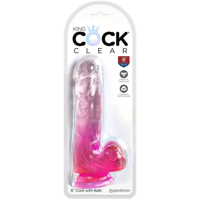 Gode Translucide Réaliste King Cock Clear