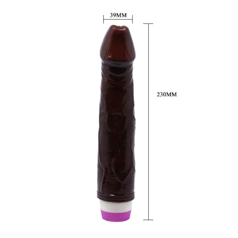 Gode Vibrant Réaliste Marron Multivitesse