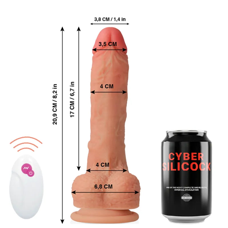 Godemichet Réaliste En Cyber Silicone Avec Télécommande