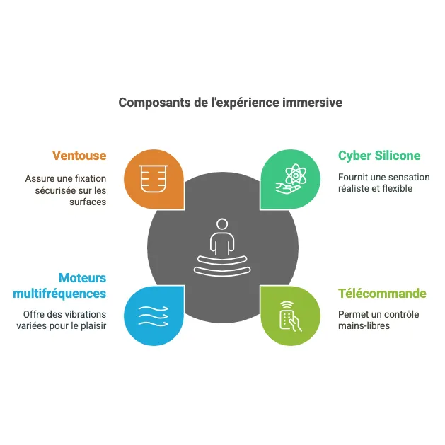 Godemichet Réaliste En Cyber Silicone Avec Télécommande