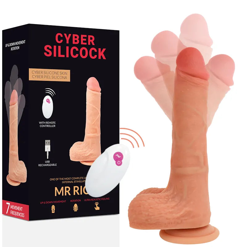 Godemichet Réaliste En Cyber Silicone Avec Télécommande