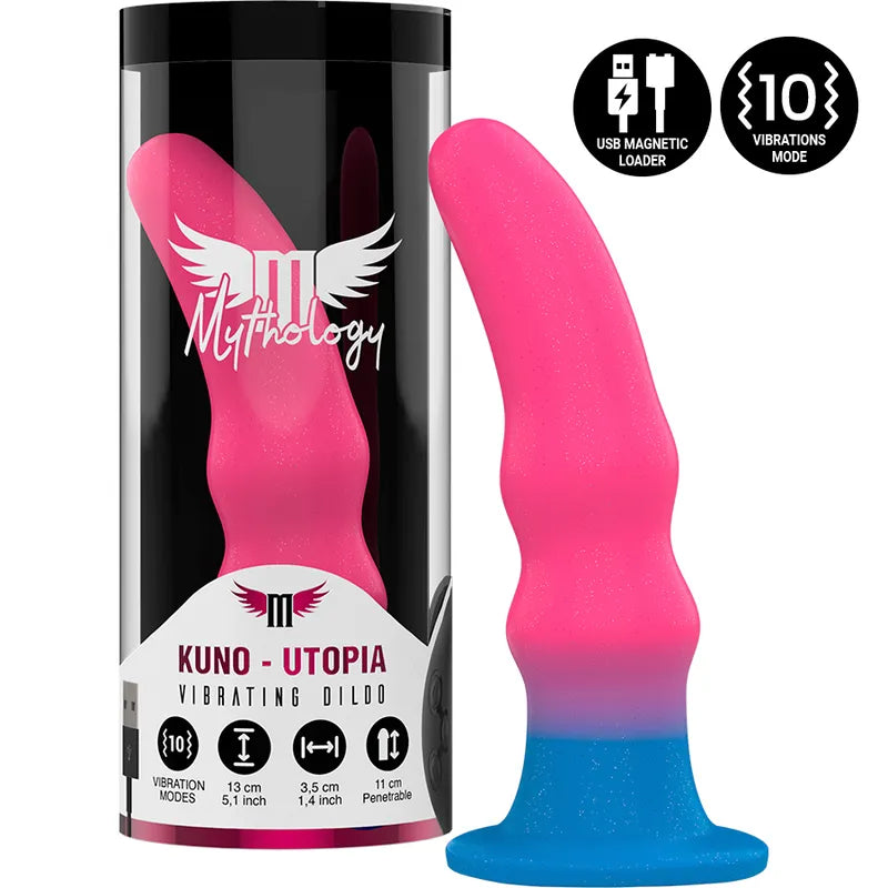 Godemichet Vibrant Multicolore Silicone Néon Anal