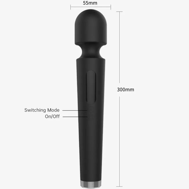 Grande Vibromasseur Violet Étanche Rechargeable