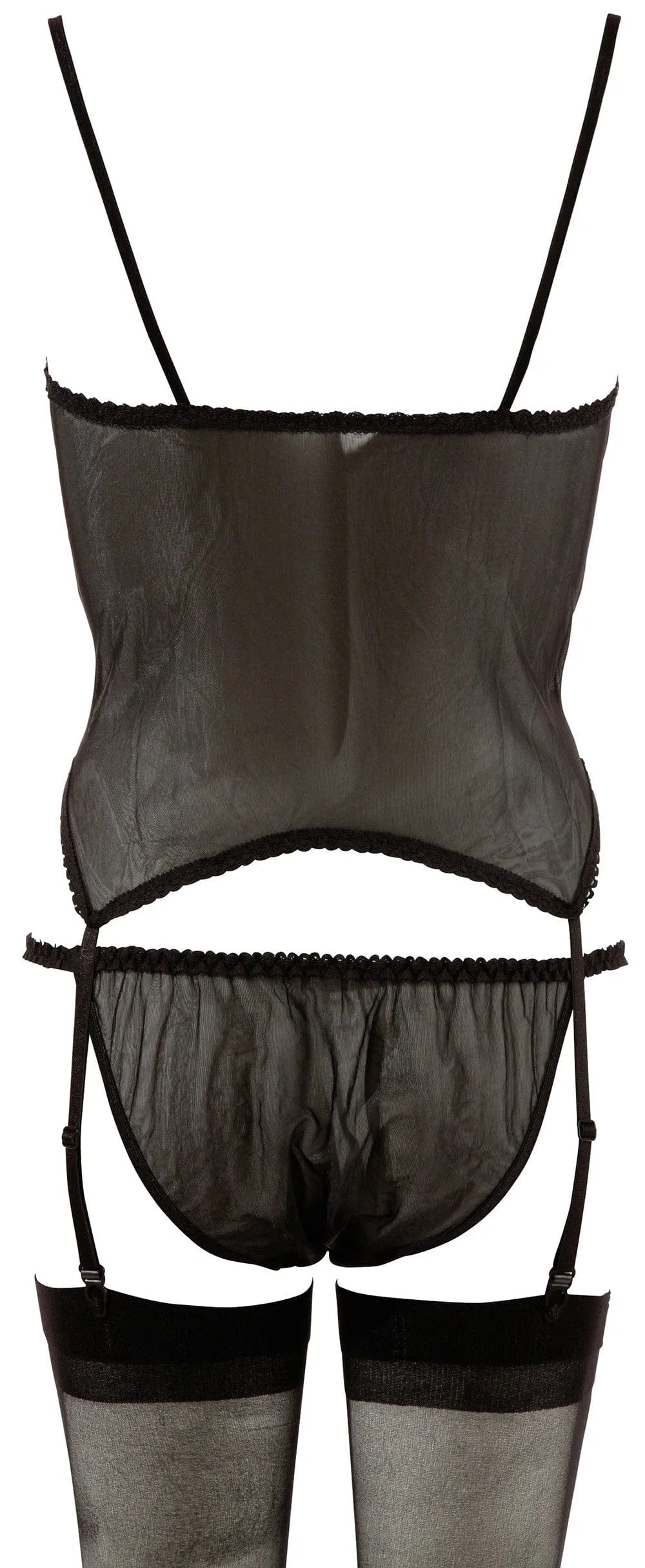 Guêpière Porte-Jarretelles Dentelle Noire Cottelli