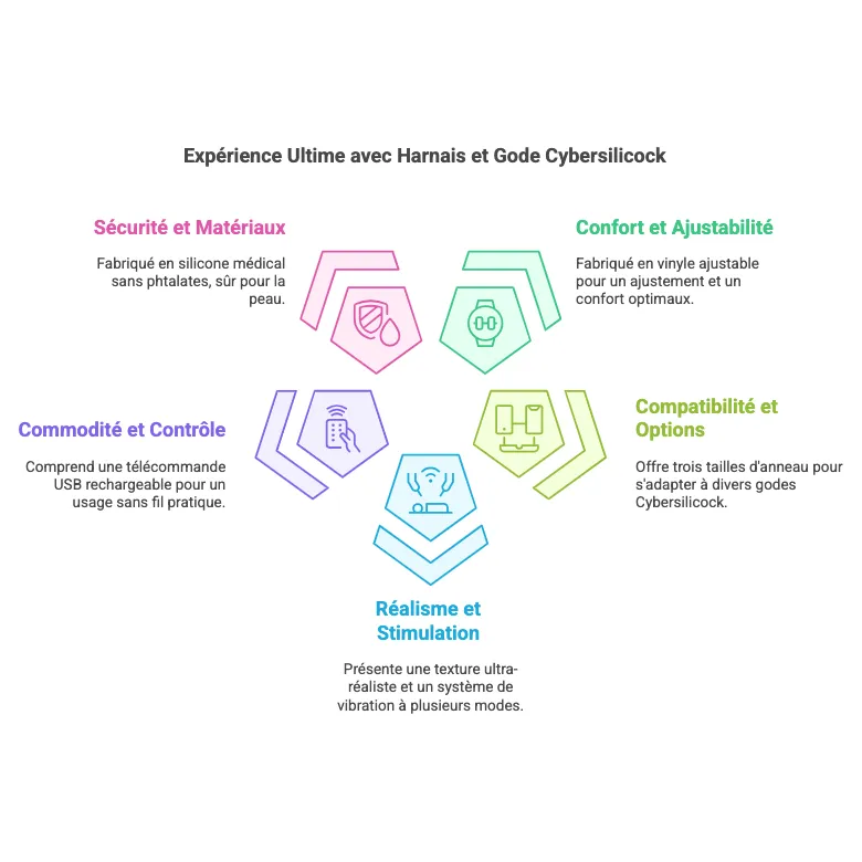 Harnais Confortable Avec Gode Cybersilicock