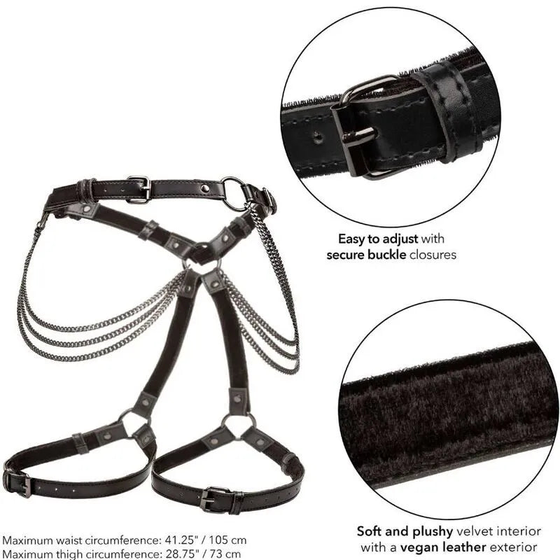 Harnais De Cuisse Multi Chaînes En Cuir Végétalien