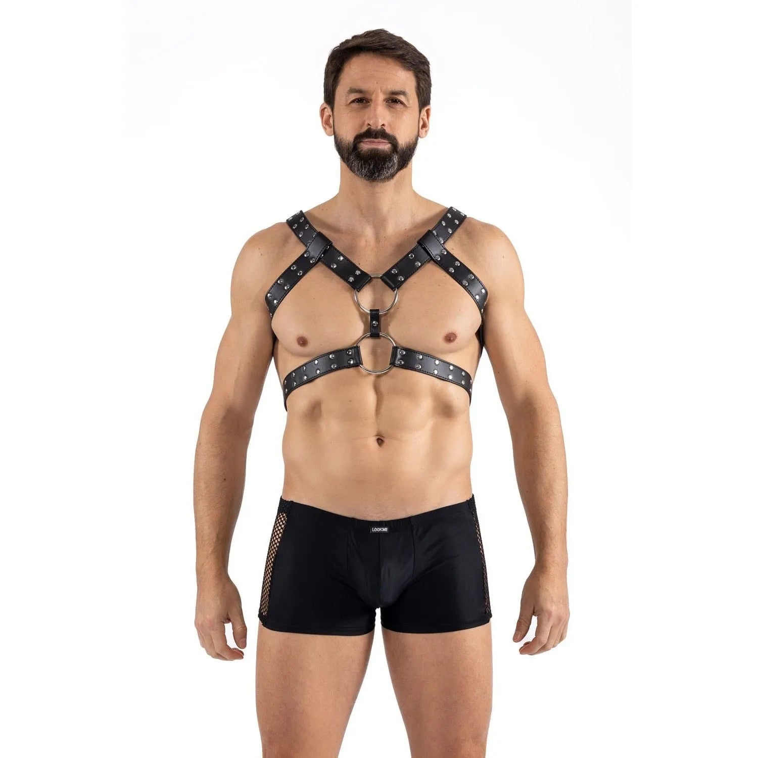 Harnais En Simili Cuir Pour Homme Audacieux
