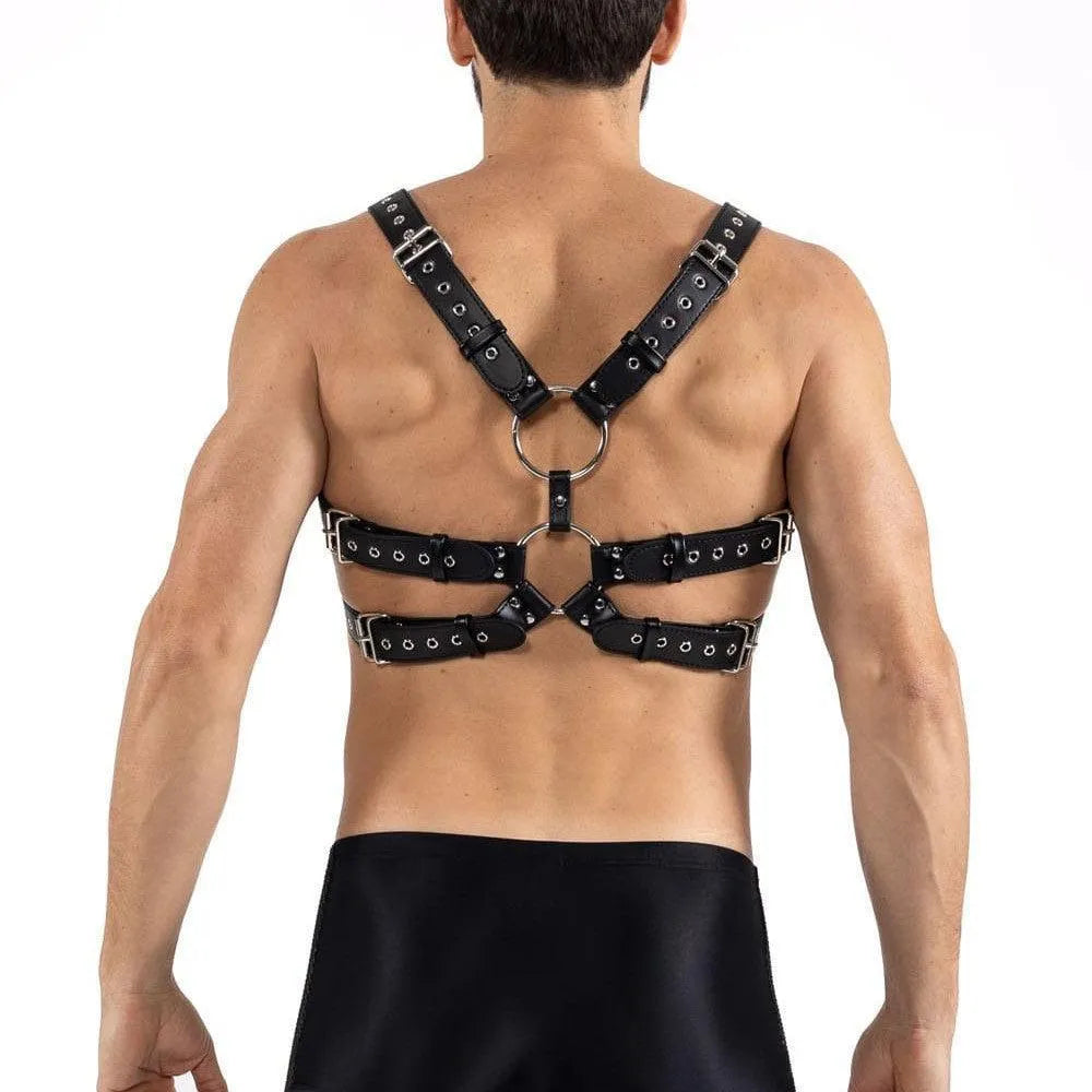 Harnais En Simili Cuir Pour Homme Audacieux