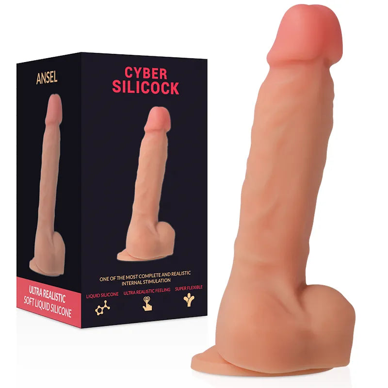 Gode Réaliste Silicone Médical Ventouse 15,5 Cm