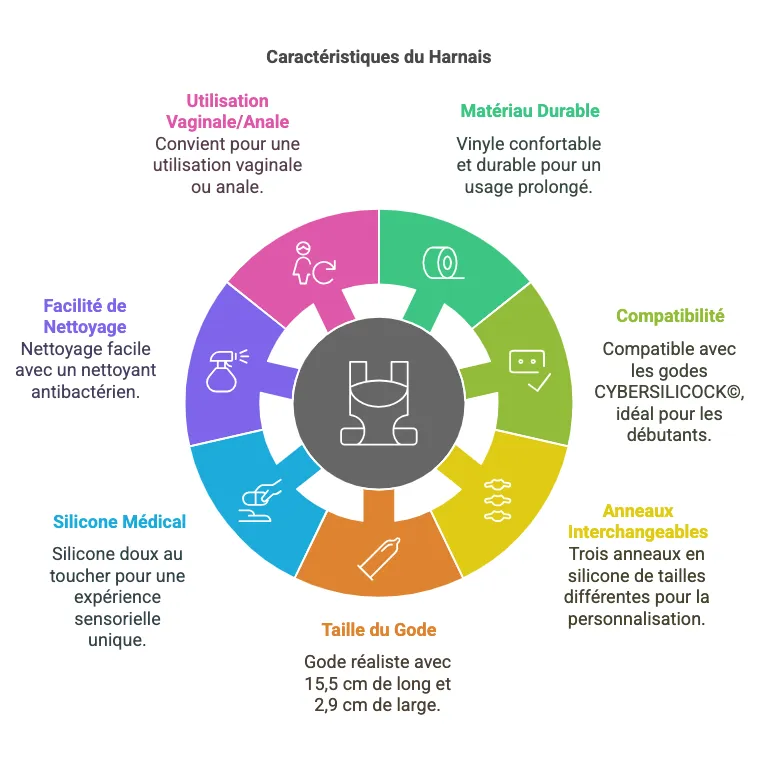 Harnais Godemichet Confortable Pour Débutants