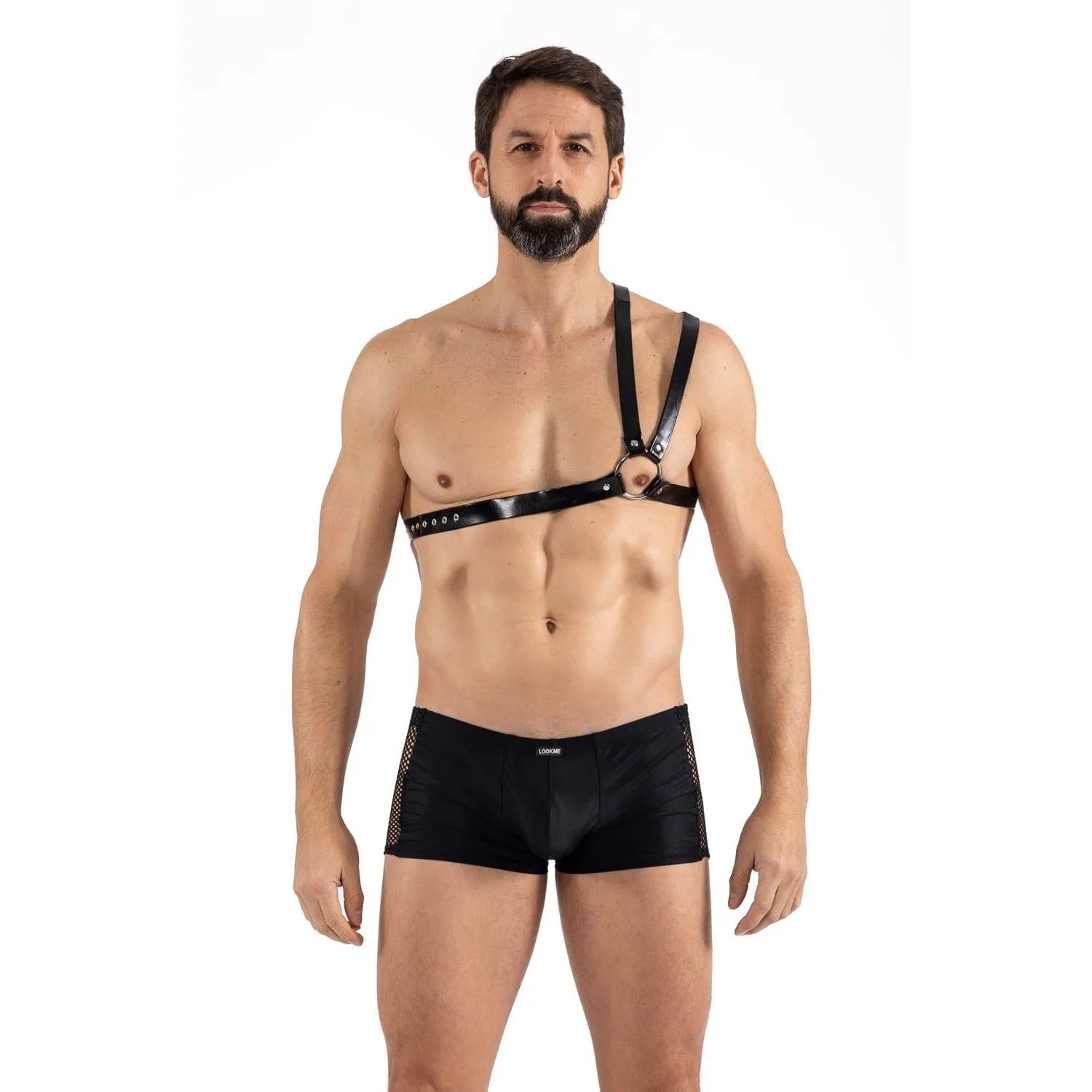 Harnais Homme Simili Cuir Moderne Ajustable