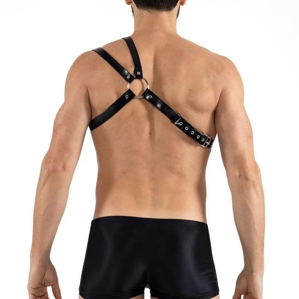 Harnais Homme Simili Cuir Moderne Ajustable