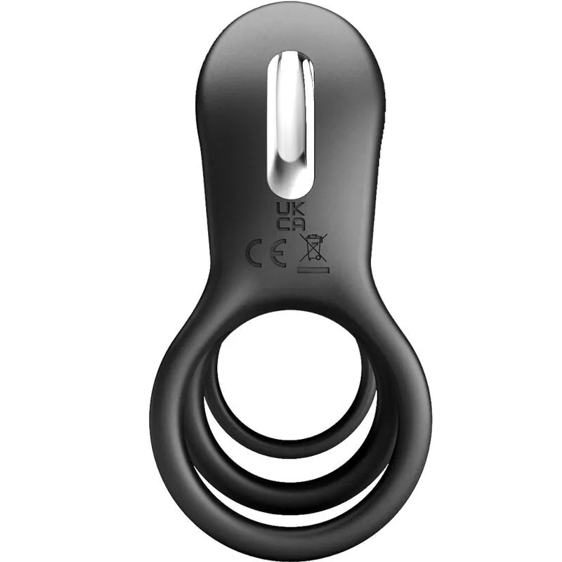 Harnais Pénien Vibrant Silicone Noir 12 Modes