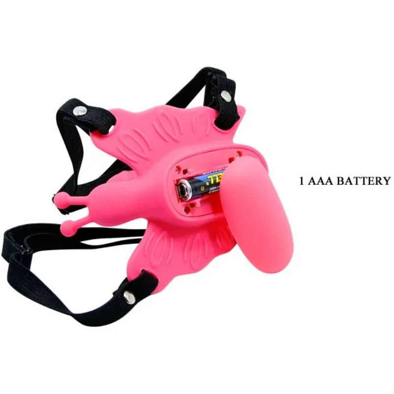 Harnais Papillon Vibrant Silicone Clitoridien