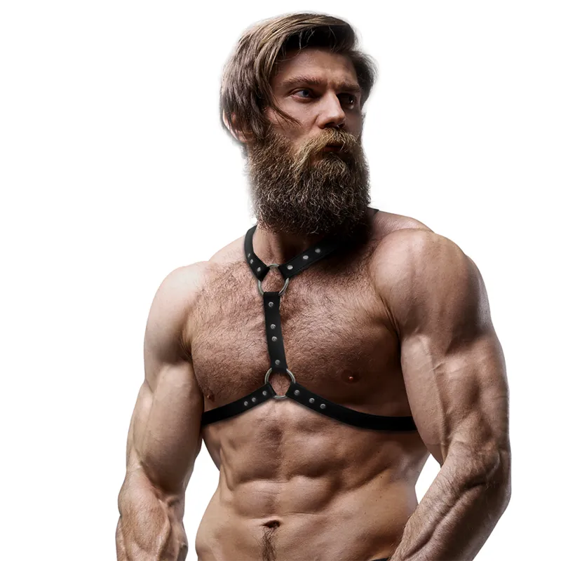 Harnais Poitrine Cuir Végétalien Ajustable Élégant