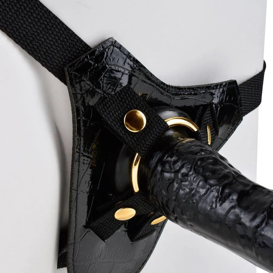 Harnais Strap-On Fétichiste Or Sophistiqué