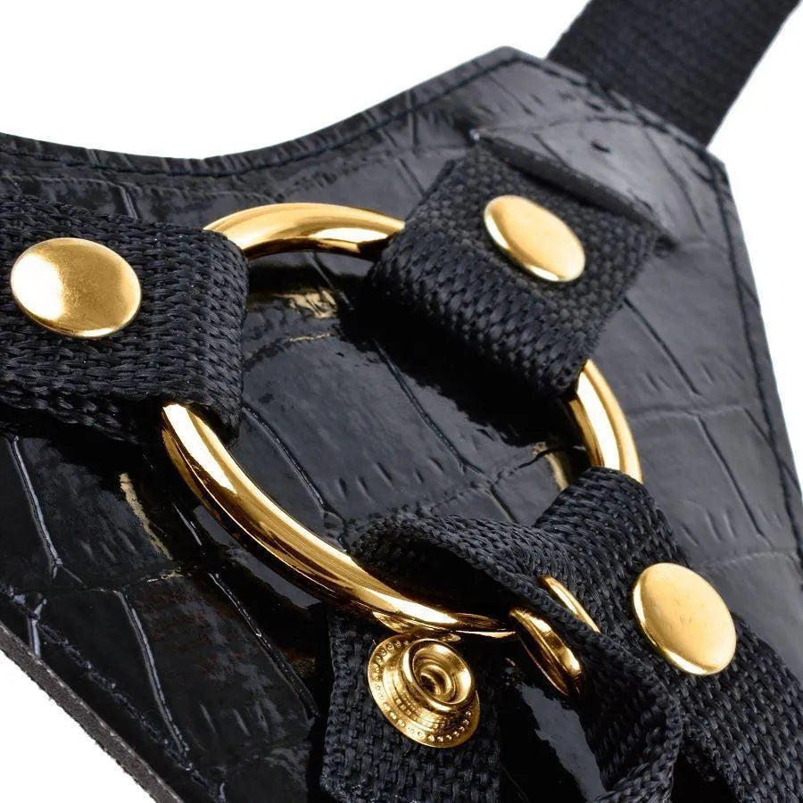 Harnais Strap-On Fétichiste Or Sophistiqué