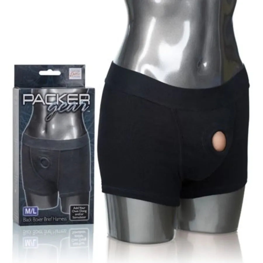 Harnais Strapon Boxer Noir Respirant