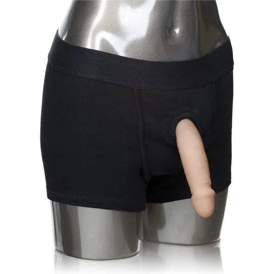 Harnais Strapon Boxer Noir Respirant