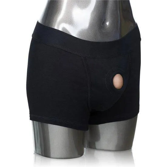 Harnais Strapon Boxer Noir Respirant
