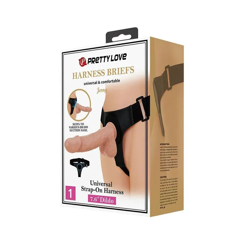 Harnais Universel Gode Réaliste Étanche 7,6 Pouces