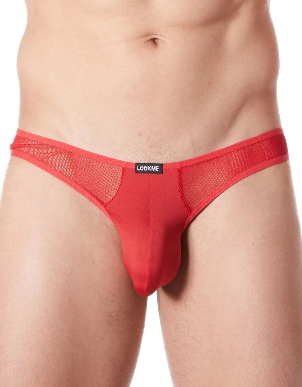 Homme En String Rouge
