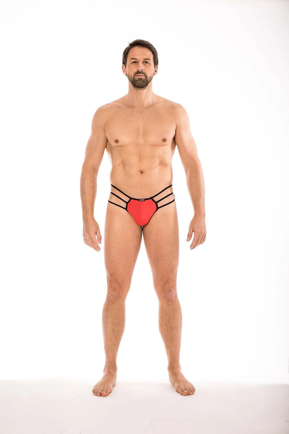 Homme String Rouge