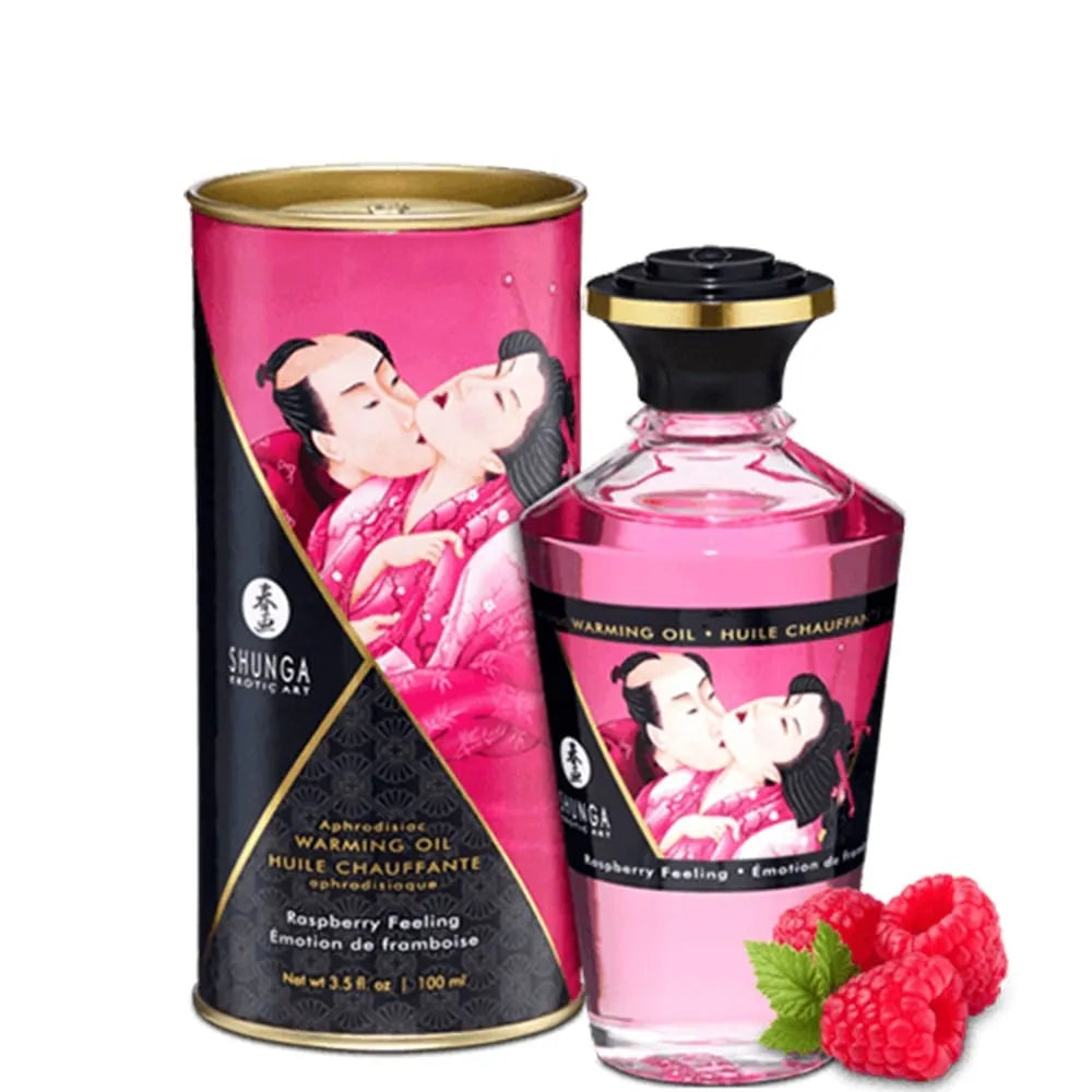 Huile Chauffante Framboise Pour Zones Érogènes