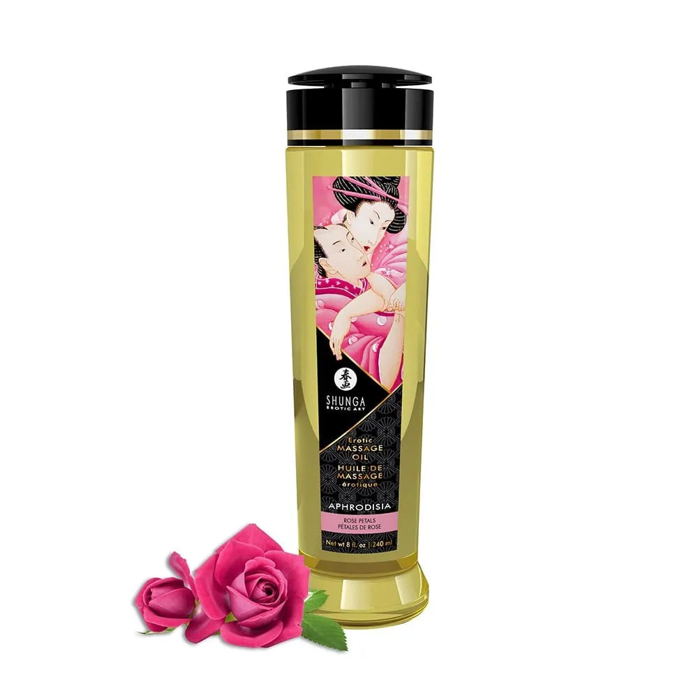 Huile De Massage Naturelle Aphrodisiaque À La Rose