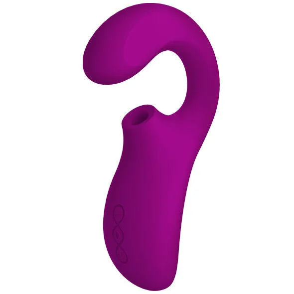 Masseur sextoy Lelo Enigma double stimulation clitoridienne G-spot silicone hypoallergénique design éргonomique portable rose profonde