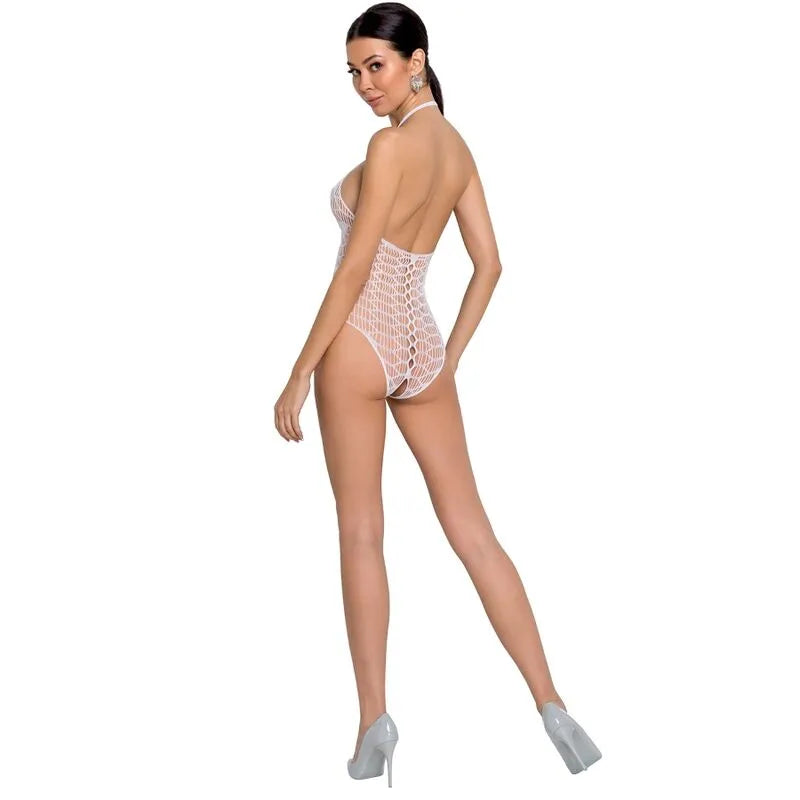 PASSION - FEMME BS087 BODYSTOCKING BLANC