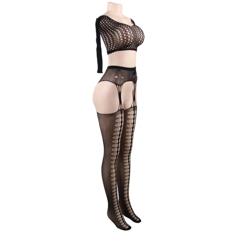 QUEEN LINGERIE - BODYSTOCKING HAUT MANCHES LONGUES