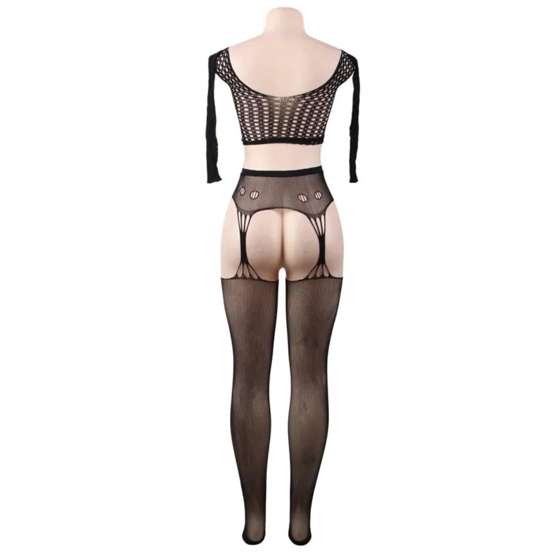 QUEEN LINGERIE - BODYSTOCKING HAUT MANCHES LONGUES