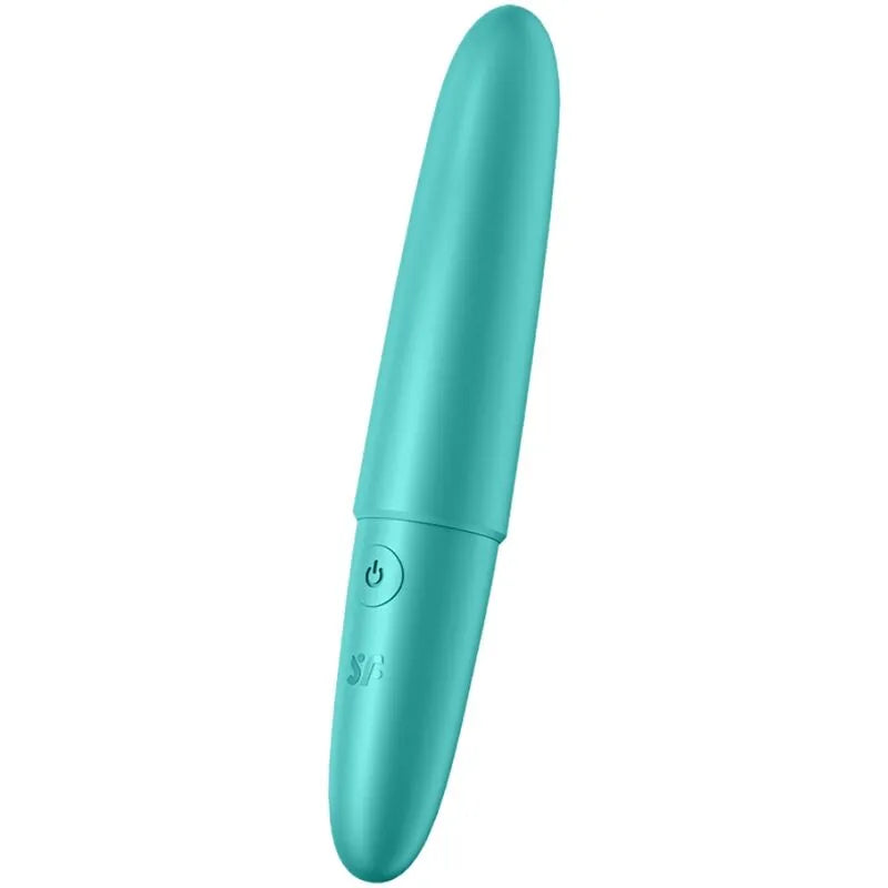 Vibromasseur portable Satisfyer Ultra Power Bullet 6 Turquoise stimulation clitoridienne puissante étanche silicone rechargeable discrétion hygiène
