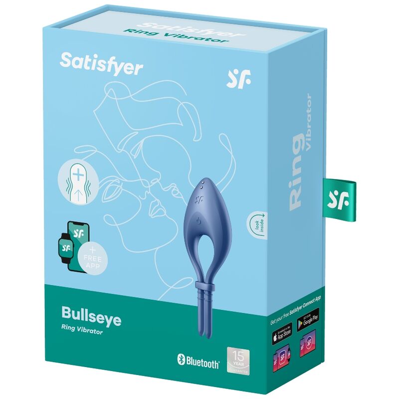 Satisfyer - Application Bullseye Ring Vibrator Bleu