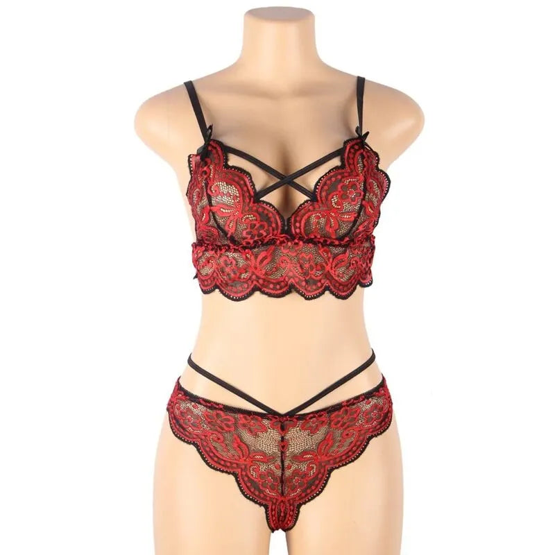 SUBBLIME - SET ENSEMBLE DEUX PIÈCES TOP ET CULOTTE EN DENTELLE
