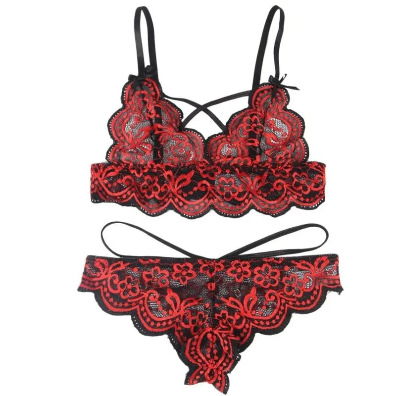 SUBBLIME - SET ENSEMBLE DEUX PIÈCES TOP ET CULOTTE EN DENTELLE