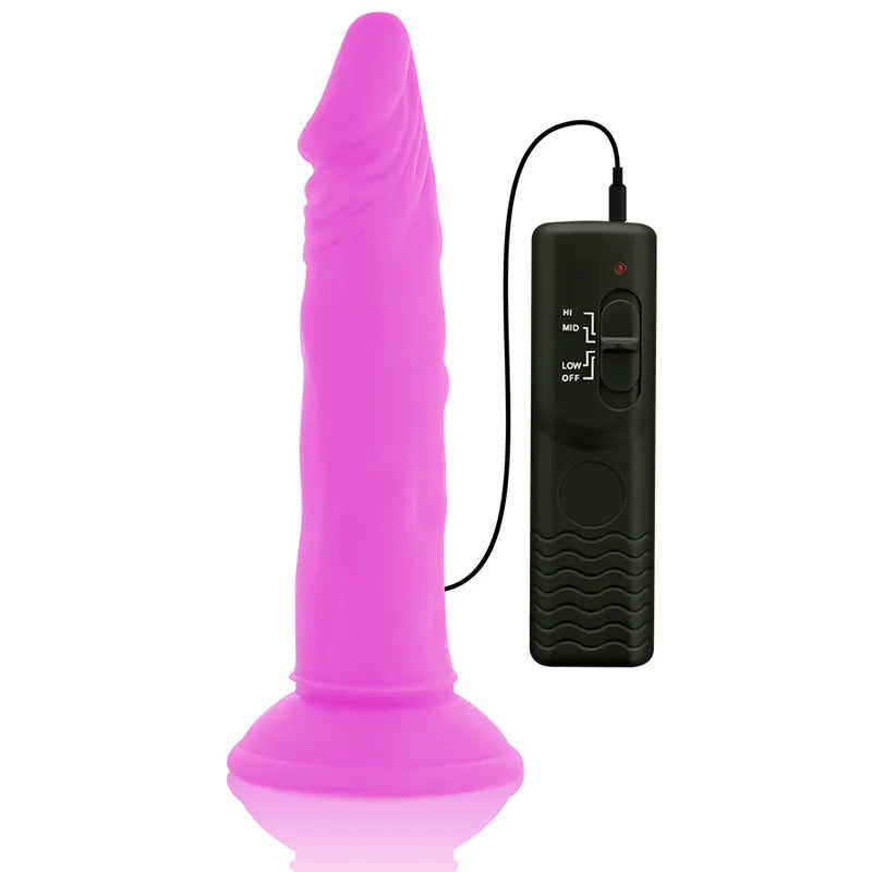 DIVERSIA - DILDO VIBRANT FLEXIBLE VIOLET 23 CM -O-